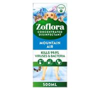 Zoflora Mountain Air Concentrated Multipurpose Disinfectant Liquid, Antibacterial & Multi-Surface, Pet Safe Disinfectant, Kills 99.9% Of Bacteria & Viruses, 1 X 500 ml