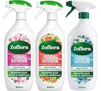 Zoflora Power Bathroom Cleaner - Sweet Freesia & Jasmine, Caribbean Grapefruit & Lime & Blue Lotus & Water Lily 800ml - one of each