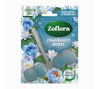 Zoflora Rim Blocks Blue Lotus & Water Lily, 1 x 48g, Continuous Freshness & Odour Control, Long-Lasting Fragrance, Kills 99.9% of Bacteria