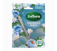 Zoflora Rim Blocks Blue Lotus & Water Lily, 1 x 48g, Continuous Freshness & Odour Control, Long-Lasting Fragrance, Kills 99.9% of Bacteria