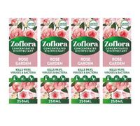 Zoflora Rose Garden Concentrated Disinfectant 4 Pack 250Ml Multi Surface Cleaner