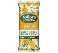 Zoflora Springtime Biodegradable Wipes, Antibacterial Multi-Surface Cleaning Wipes, Kills 99,9% Of Bacteria & Viruses, Convenient, Quick Cleaning