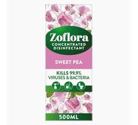 Zoflora Sweet Pea Concentrated Disinfectant Liquid, 1 x 500ml, Floral Antibacterial & Multi-Surface Cleaner, Kills 99.9% of Bacteria & Viruses