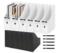 ZOFUN 16 Pcs Magazine File Holders 26 x 27 x 9 cm | A4 Magazine Holder with Labels, Cardboard Document Folder Holders for Home School Office Magazines Files