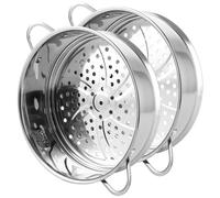 ZOFUN 2 pieces small steamer insert, 20 cm steamer stainless steel steamer insert for cooking pots, pot steam insert, steam grid for cooking pots, pressure cooker steaming vegetables fruits eggs