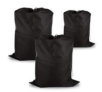 ZOFUN 3 Pcs Drawstring Laundry Bags, 2 Pcs 94 x 120 cm Extra Large Storage Bag with 1 pcs 65 x 80 cm Large Storage Bag, Black Large Drawstring Bags for Duvet Pillows Quilt Clothes Shoes Toy Storage
