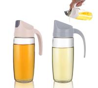 ZOFUN 3 Pcs Oil Dispenser Bottles, 600 ml Olive Oil Dispenser Bottle with PP Lids, Glass Oil Bottels in 3 Colours, Leakproof Oil and Vinegar Bottles for Kitchen Cooking Air Fryer BBQ