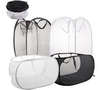 ZOFUN 4 Pcs Laundry Basket Collapsible, 30 x 30 x 56 cm & 36 x 58 x 36 cm Foldable Washing Basket Horizontal & Vertical, Washing Basket with Reinforced Handle, Laundry Hampers for Laundry, Bathroom