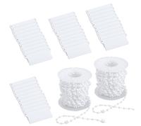ZOFUN 40 Pcs Vertical Blinds Set, 10 x 5 cm Vertical Blind Weights with 2 Roll 10M Chains, Plastic Blinds Weights and Chain, 30g Replacement Vertical Blind Slats for Home, Office