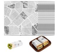 ZOFUN 500 Pcs Baking Paper Sheet, 25 x 25 CM Square Grease Proof Papers White, Newspaper Food Wrapping Papers, Baking Parchment Papers for Burger, Fish and Chips, Sandwich, BBQ, Picnic