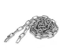 ZOFUN 6 Metres Metal Chain, 3mm Galvanized Heavy Duty Chain Anti-theft, Silver Welded Steel Chain Link Fencing for Fence Gates Garage Doors and Bicycle Security Locks