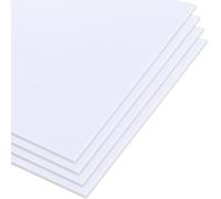 ZOFUN 6 Pcst 3mm Acrylic Sheet White, 300 x 300 mm White Perspex Shee, Gloss Acrylic Sheet Cut to Size, Hard 3 mm Plastic Sheet for Models Building, Art & Craft Projects