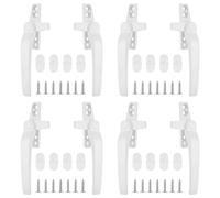 ZOFUN 8 Pcs UPVC Window Handles, 110 x 15 mm Cockspur Window Handle Replacement, 4 Pcs Each Left/Right Handed Double Glazing Window Handles, Zinc Alloy Universal Window Handle for UPVC Window & Door