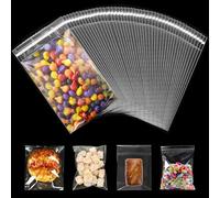ZOFUN 800 Pcs Clear Cellophane Bags 5 x 7 Inch, 13 x 20 cm Clear Cookie Bag Biodegradable, Transparent Plastic Bags for Sweets, Self Seal Cellophane Bag Small for Sweets, Gifts Packaging