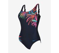 Zoggs Womens Adjustable Scoopback Eco Fabric One Piece Swimsuit with Tummy Control, Black, 32-inch/Size 8