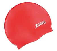 Zoggs Adult Swimming Caps, Comfortable Adult Swimming hat, Non-Slip lining Adult Swimming Hat, Shaped Swimming Cap, Chlorine Beating Zoggs Swim Cap (One Size), Red