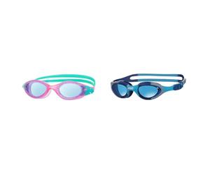 Zoggs Children's Panorama Junior Swimming Goggles with UV Protection, Wide Vision and Anti-Fog & Super Seal Kids Swimming Goggles, UV Protection Swim Goggles
