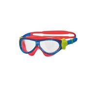 Zoggs Kids' Phantom Mask with UV Protection And Anti-fog Swimming Goggles, Blue/Red/Clear, 0-6 Years