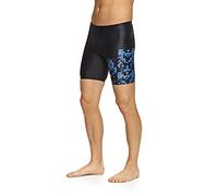 Zoggs Como Mid Jammer Eco Fabric Swim Shorts - Black/Multi-Coloured, Size UK X-Large/Waist 38"
