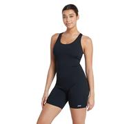 Zoggs Cottesloe Legsuit Open Back Competition Swimsuit Black 42 Woman