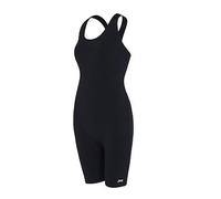 Zoggs Cottesloe Legsuit Swimsuit, Black, Size 12, Women Black