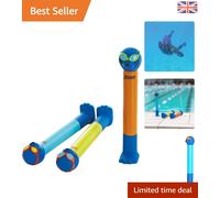Zoggs Dive Sticks 3-Pack for Kids - Bright & Safe Pool Toys to Build Confidence