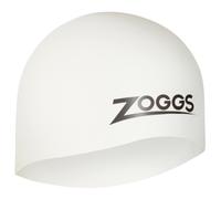 Zoggs Unisex Easy-fit Silicone Swimming cap, White, Normal UK