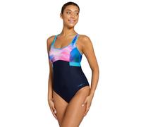Zoggs Flashdrive Dakota Print Crossback Swimsuit Womens UK14