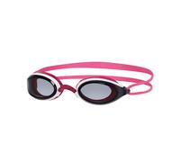 Zoggs Fusion Air Swimming Goggles Adult (Smoke Lens, White/Pink) Women, Men, Air-Filled Cushion Comfort Fit, Anti-Fog, UV Protection, Wide Vision Swim