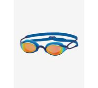 Zoggs Fusion Air Titanium Swimming Glasses Blue with Blue Mirrored Lenses