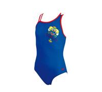 Zoggs Girl's Crown Glory Double Crossback Swimming Costume - Blue, 32 Inch