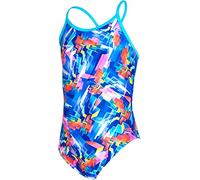 Zoggs Girl's Digital Geo Sprintback Eco Fabric One Piece Swimsuit