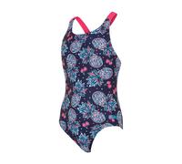 Zoggs Girls Fruity Flyback Swimsuit Size: 8 years, Colour: Navy/Pink
