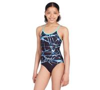 Zoggs Girls Sprintback Swimsuit - Rock Wave Print - Size 26