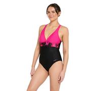 Zoggs Inferno Panel Crossback Swimsuit Womens UK8