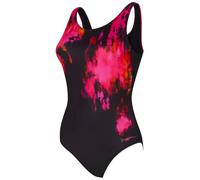 Zoggs Inferno Scoopback Swimsuit - Black/Pink - UK Size 10