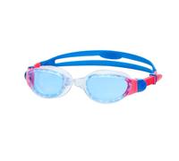 Zoggs Junior Phantom 2.0 Swimming Goggles Soft Silicone Anti Fog UV Protection Quick Adjustable Leak Proof Comfortable Soft Silicone 6-14 Years Clear/Blue - Tinted Blue Lenses