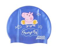 Zoggs Kids George Pig Silicone Swimming Cap - Blue