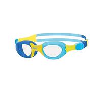 Zoggs Kid's Little Super Seal Swimming Goggles with Quick Adjust and UV Protection (Up to 6 Years),Blue / Yellow / Clear
