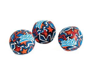 Zoggs Kids Water Friendly Splash Neoprene Covered Balls - Orange/Blue with Star Print, 3.5 inch each
