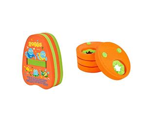 Zoggs Kids Zoggy Back Float Buoyancy Aid for Swimming - Multi, 2-6 Years & Float Discs Armbands, Confidence Building Arm Bands, Safe Zoggs Swimming armbands,
