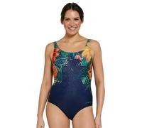 Zoggs Mandira Adjustable Scoopback Swimsuit - Navy/Multi - UK Size 22