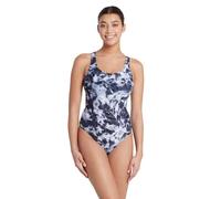 Zoggs Marble Powerback Women Black 36 Ecolast+ Swimsuit