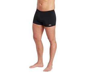 Zoggs Men's Cottesloe Hip Racer Swimming Trunks, Chlorine Resistant Fabric - Black, UK Size 36/90 cm