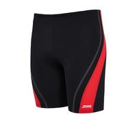 Zoggs Mens Ecolast + Eaton Mid Jammer, Black-Red, 36