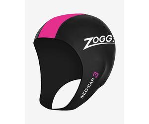 Zoggs Neo Cap 3 Swimming Cap Black Pink White - L-XL