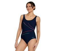 Zoggs Paradiso Adjustable Macmaster Scoopback Swimsuit - Navy - UK Size 12