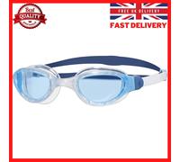 Zoggs Phantom 2.0 Adult Swimming Goggles, UV One Size, White/Blue/Tint Glasses