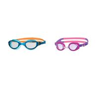 Zoggs Phantom 20 Childrens Swimming Goggles UV Protection Swim Goggles BlueOrangeClear Little Ripper Kids Swimming Goggles UV Protection Swim Goggl