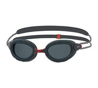 Zoggs Predator Adult Swimming Goggle, UV protection swim goggles, Pulley Adjust Comfort Goggles Straps, Fog Free Swim Goggle Lenses, Zoggs Goggles Adults Ultra Fit, Smoke Polarised, Grey/Grey, Regular
